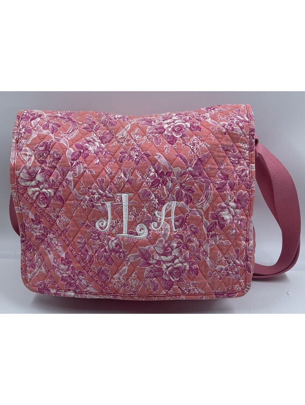 Vera Bradley Women's Handbag Pink Quilted Messenger Crossbody Bag